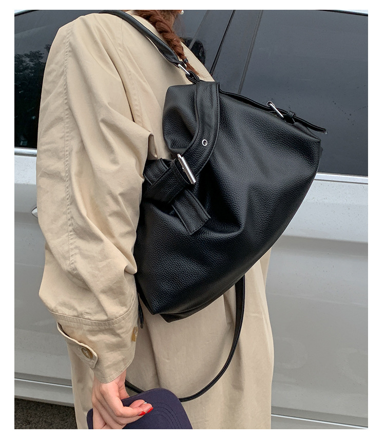 Mala tote vintage estilo coreano para mulher efeito motard_voghion.com