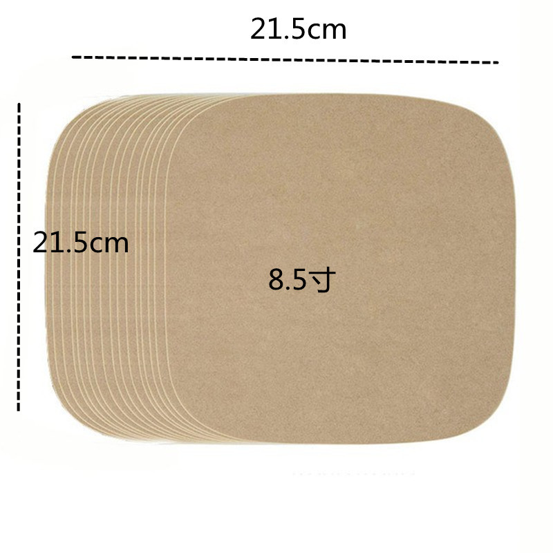 Directo de fábrica freidora aire especial almohadilla de papel cuadrado redondo hogar hornear alta temperatura resistente aceite de silicona de doble cara grado alimenticio