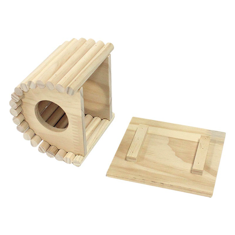 Оптовая Продажа с фабрики Amazon горячие продажи хомяка гнездо деревянный дом деревянный коттедж зоотовары игрушка хомяк вилла