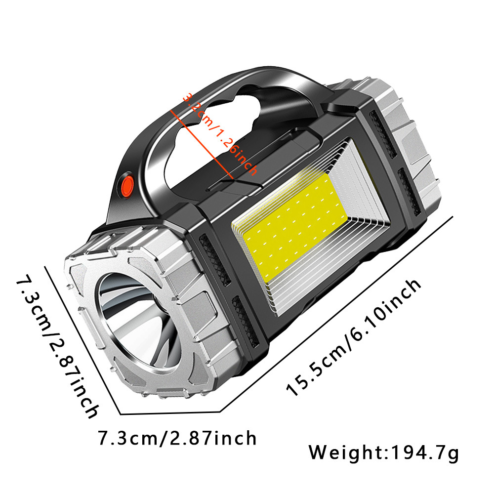 Nueva lámpara portátil multifuncional exterior solar recargable LED lámpara de iluminación de luz portátil
