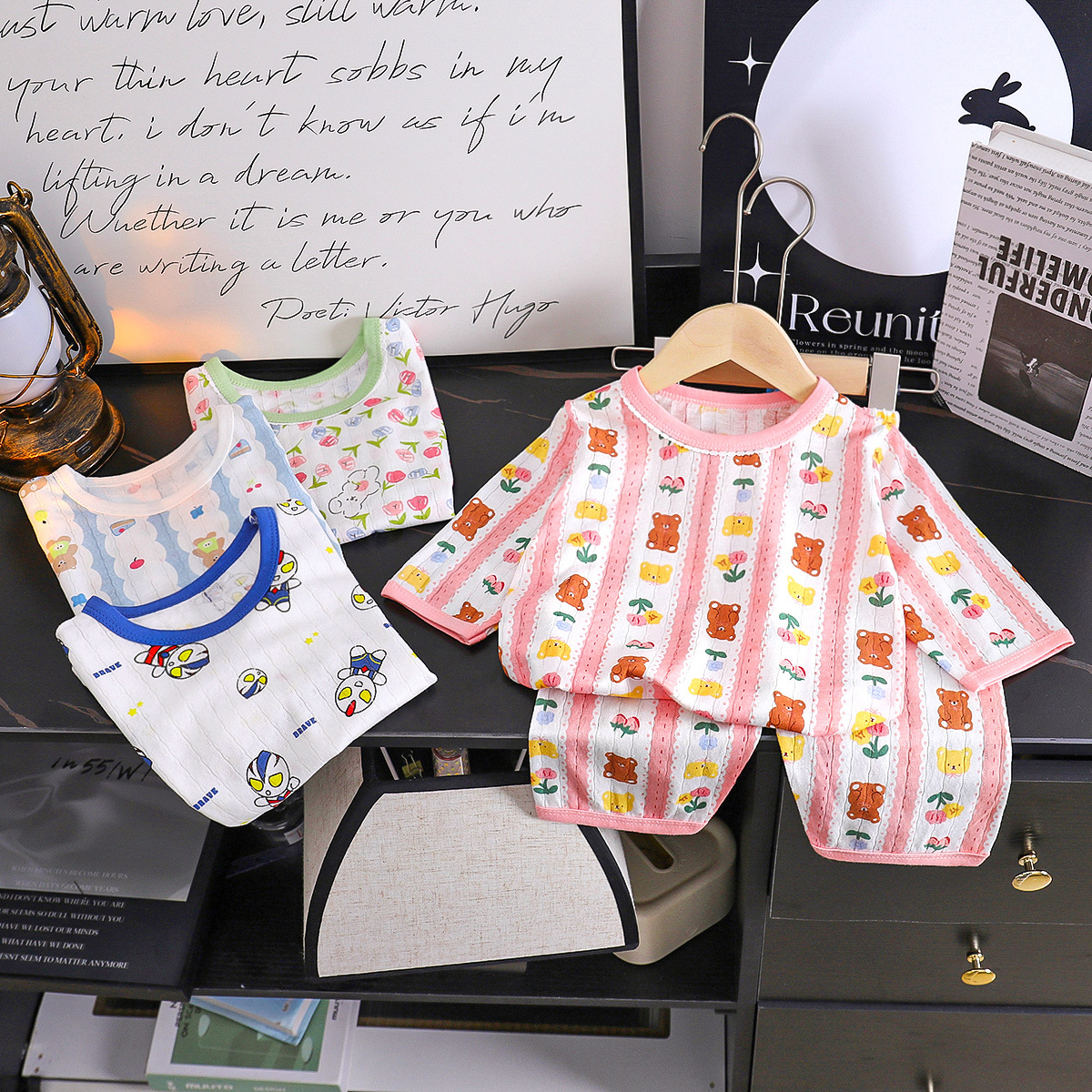 Pijamas para niños traje de algodón de verano nueva ropa para niños Niñas Ropa para el hogar ropa de aire acondicionado delgada ropa para niños al por mayor