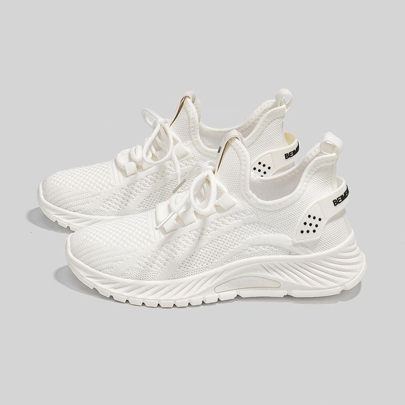 Wholesale Dropshipping Fly Woven Mesh Shoes for Women 2024 New Summer Women's Shoes Versatile Thin Breathable Sports Mesh Shoes for Women