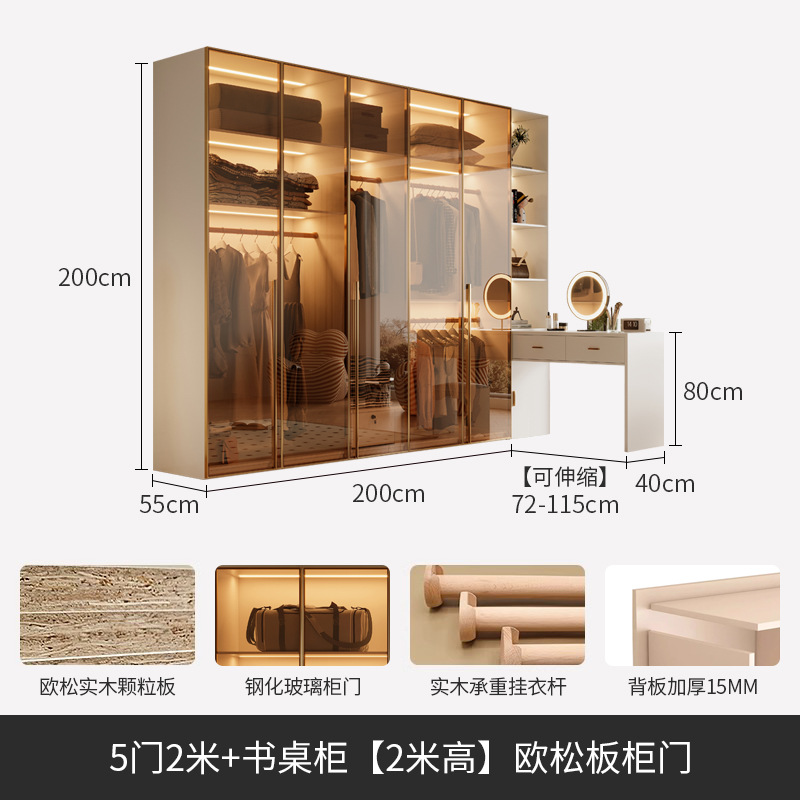 5 doors 2 meters + desk cabinet 2 meters high