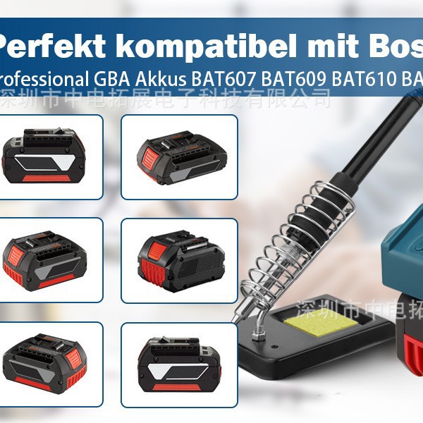 Soldador eléctrico de CC portátil 936 adaptado a la herramienta Makita Dewei Miwoqi Bosch 18V batería de litio para enviar alambre de estaño
