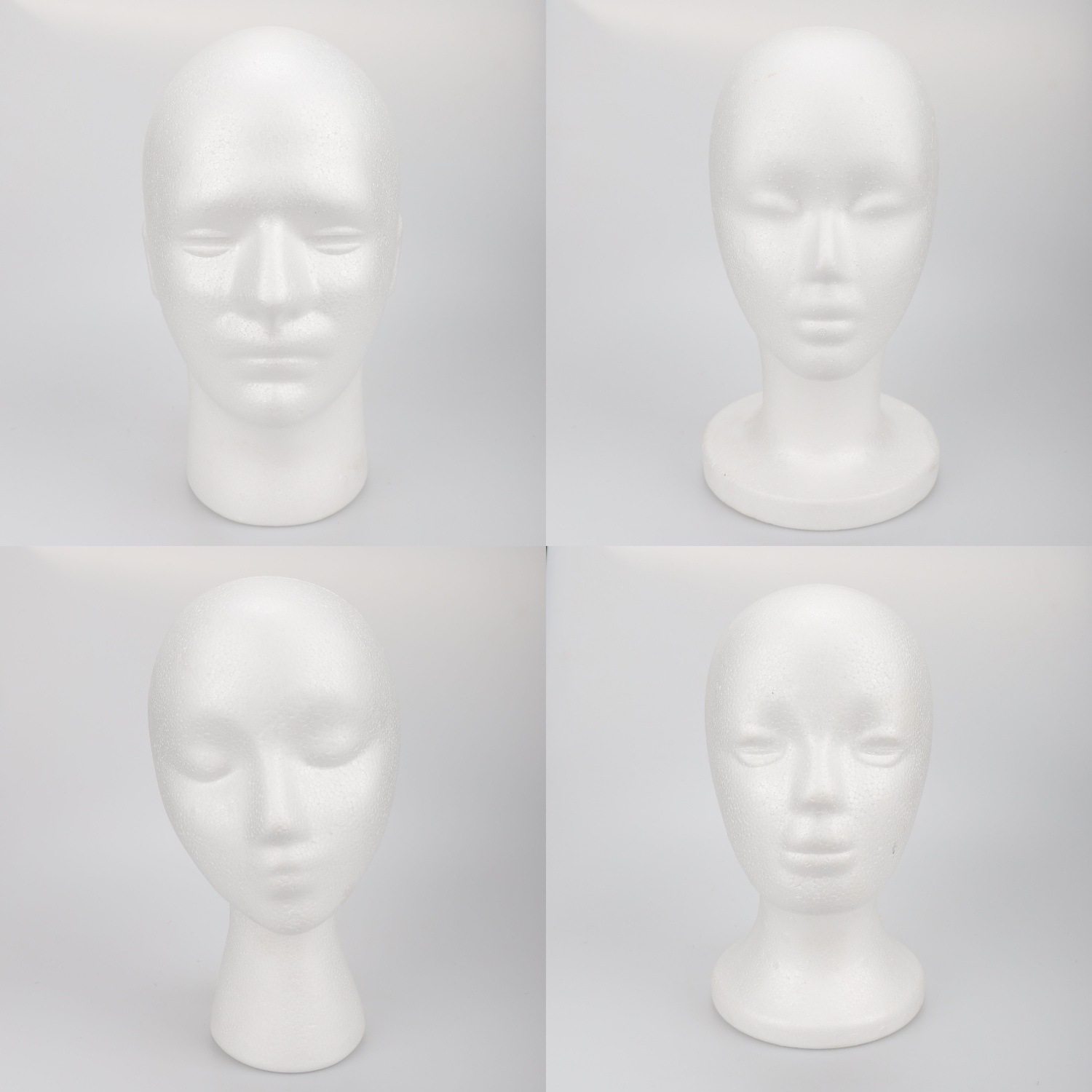 Modelo de cabeza de peluca masculina y femenina de espuma cos peluca de corte de pelo maniquí cabeza de peluca modelo de cabeza cubierta de cabeza