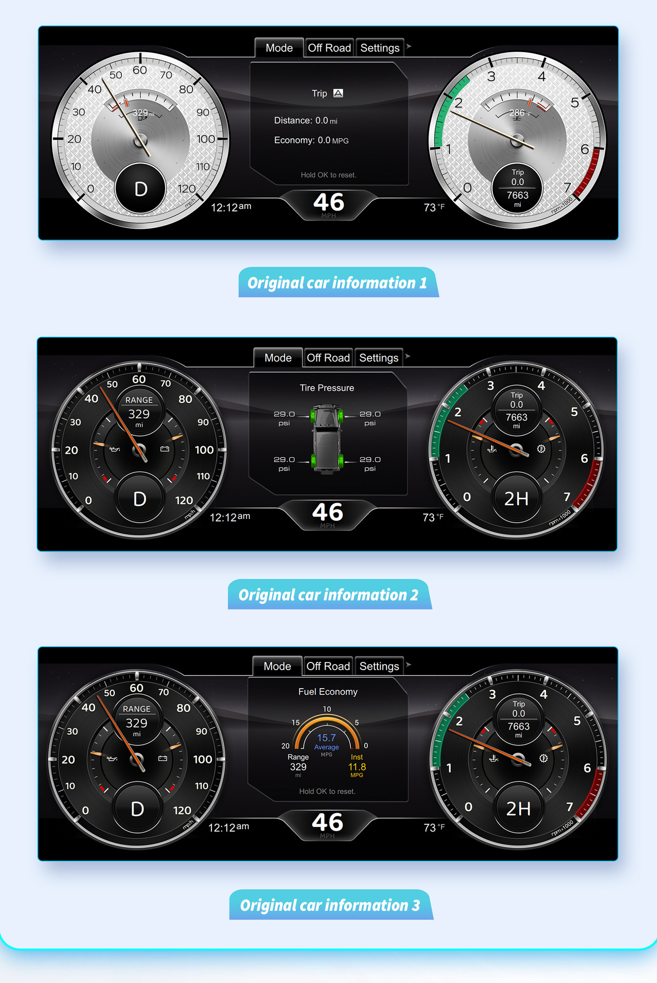 12.3inch Suitable for 11-18 Jeep Wrangler car LCD dashboard speed, mileage, and fuel gauge modification