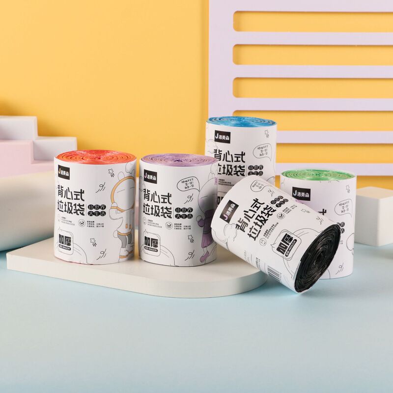 Jiemesen フラット口かわいい厚みのあるゴミ袋黒防水手頃な価格のビニール袋 45*55 センチメートル工場直販|undefined