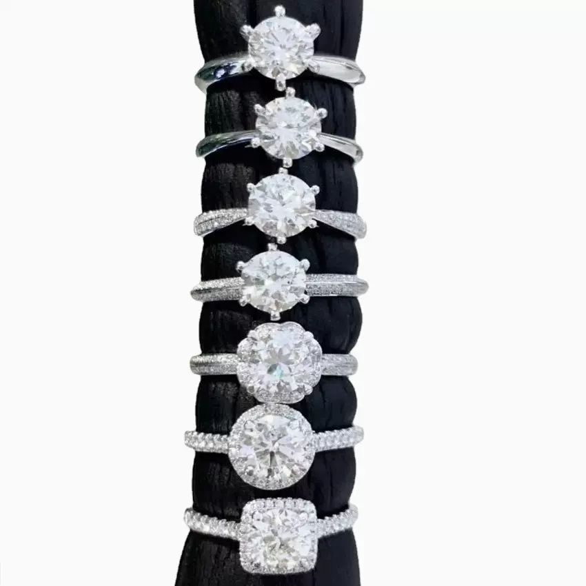 现货批发正品南非天然18k金钻石戒指克拉钻石求/结婚钻戒女带证书