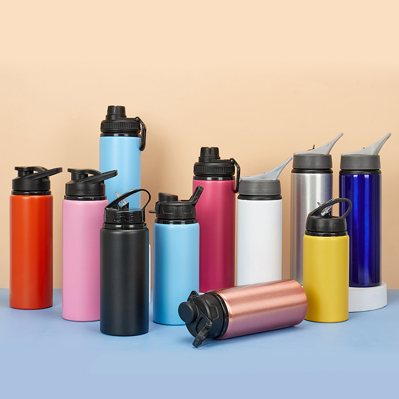 Cross-border outdoor sports new portable aluminum large mouth direct drinking cup multi-color large capacity 500ml aluminum water cup