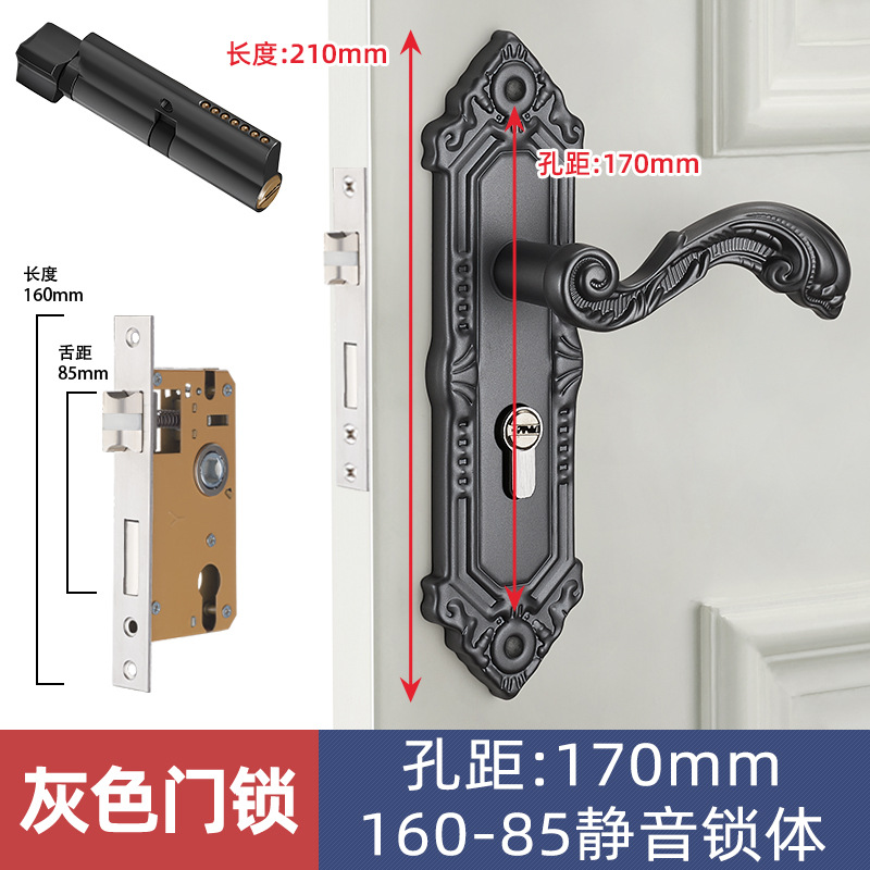 Estilo europeo Huanggu dormitorio teniendo cerradura manija interior cerradura de la puerta de madera manija mecánica cerradura de la puerta al por mayor cerradura de la puerta del hogar