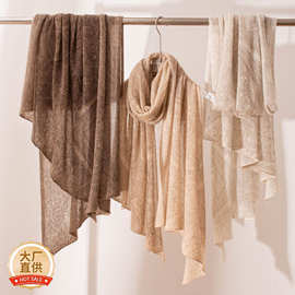 新款100%纯羊绒围巾复古老钱风超大空调披肩薄款高级感百搭保暖