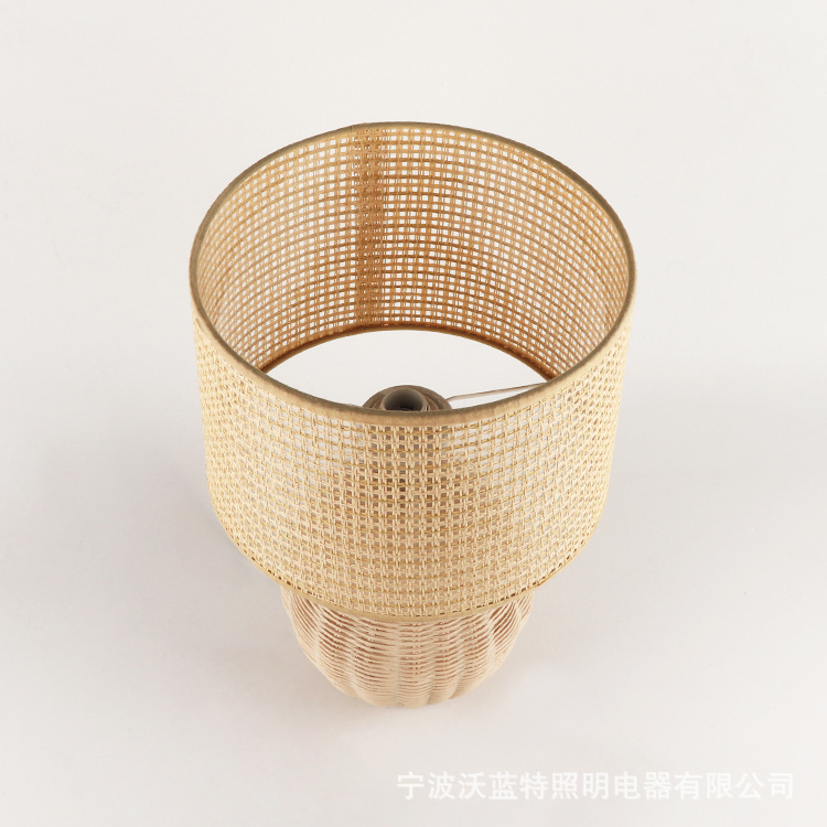 lámparas de mesa de paja artesanía decoración fábrica de venta directa lámpara de noche