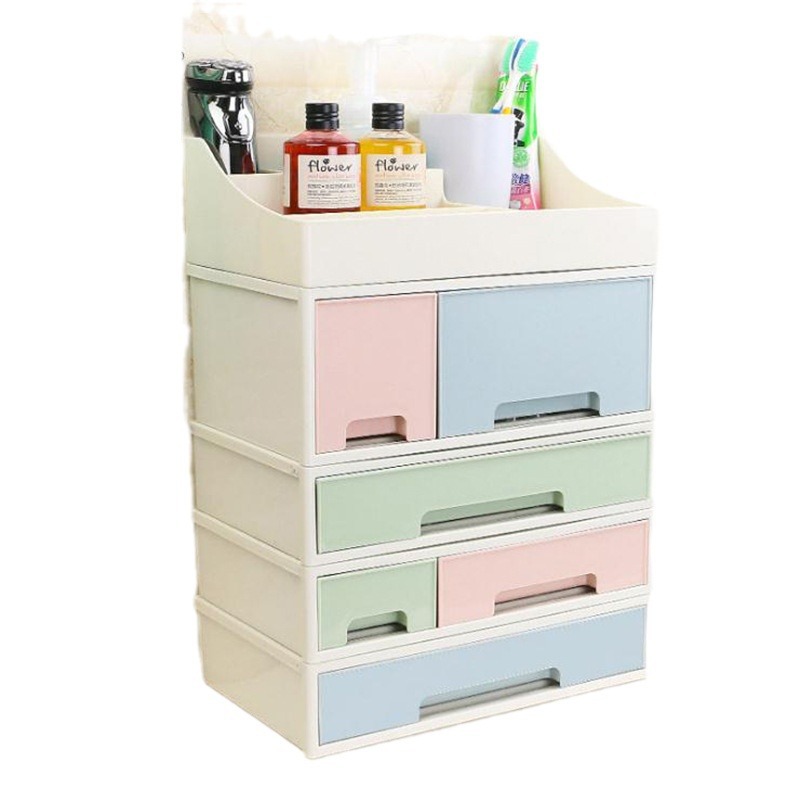 A112 Gran compartimento apilable organizador caja de cosméticos caja de almacenamiento de escritorio gabinete de almacenamiento de combinación de tipo cajón