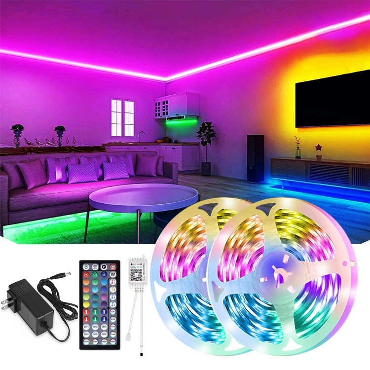 LED-лента 3535 RGB 24V узкая версия, Bluetooth, музыкальный ритм, интеллектуальное голосовое управление, регулируемая атмосферная подсветка