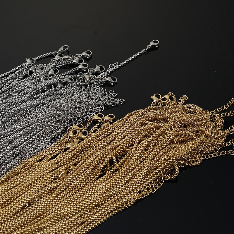 Collier homme perles carrées titane et acier inoxydable_voghion.com