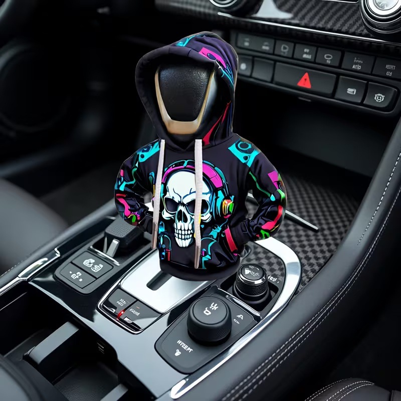 New cross-border creative car gear shift cover decoration, mini hoodie for gear lever, handbrake gear shift cover