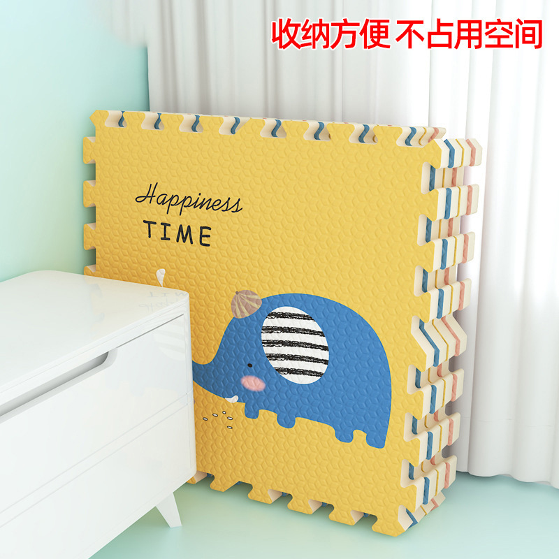 Bebé gateando estera niños espuma piso Mat costura hogar gateo estera engrosada dormitorio piso dibujos animados rompecabezas mat