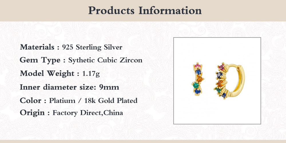 Simple Style Geometric Sterling Silver Earrings Plating Zircon 925 Silver Earrings