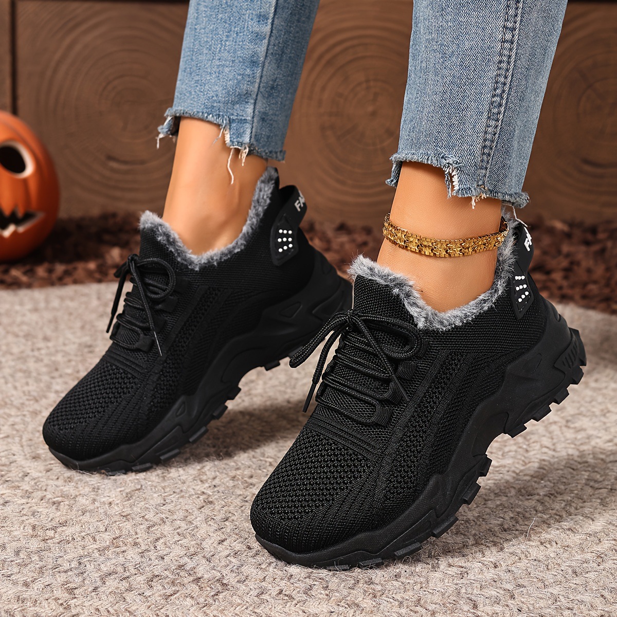 Chaussures pour femmes en promotion, bottes de neige chaudes et épaisses en coton doublées de polaire, imperméables au froid, disponibles en grandes tailles._voghion.com