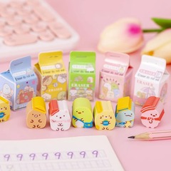 ミルクボックス消しゴムイン高価値学生特別なきれいな痕跡のないブラインドボックス消しゴム学生小さなギフトのご褒美