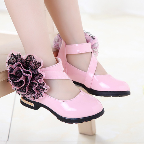 Children's Shoes, Girls' Leather Shoes, Spring and Autumn New Korean Style Princess Shoes, Soft Sole Student Performance Shoes, Little Girl's Single Shoes