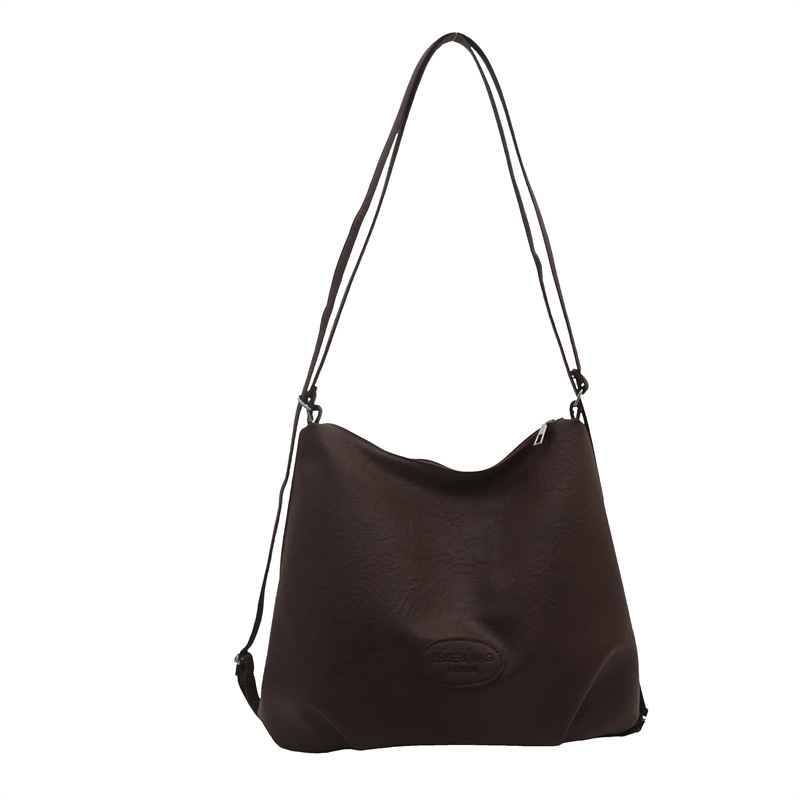 Gran capacidad de transporte popular ocio 2024 retro nuevo estilo de tendencia de color sólido multifuncional bolso de hombro para mujer