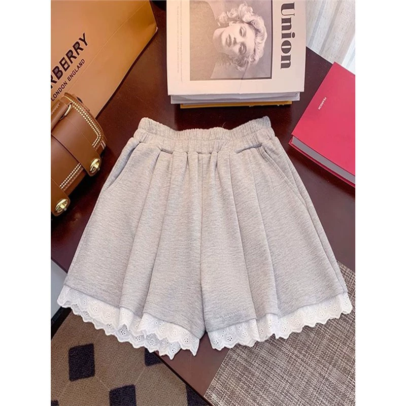 Хлопковые шорты, тонкие брюки, юбка для йоги, 100% хлопок, oversize, плюс размер