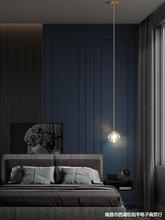 卧室床头吊灯约创意轻奢水晶网红艺术灯氛围主卧长线小吊灯