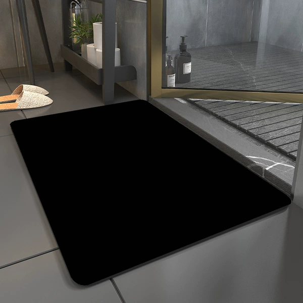 New generation of technical cloth bathroom mat-natural black