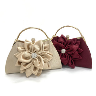 New in Stock Kailong Handbag Vintage Guofeng Flower Evening Bag Women's Handheld Banquet Bag Wedding Party Women's Bag