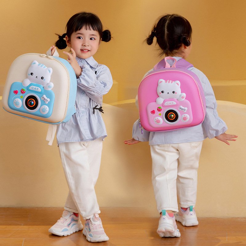 Mochila infantil infantil de dibujos animados lindo gatito niñas mochila transpirable preescolar 3 años 5 años mochila para niños