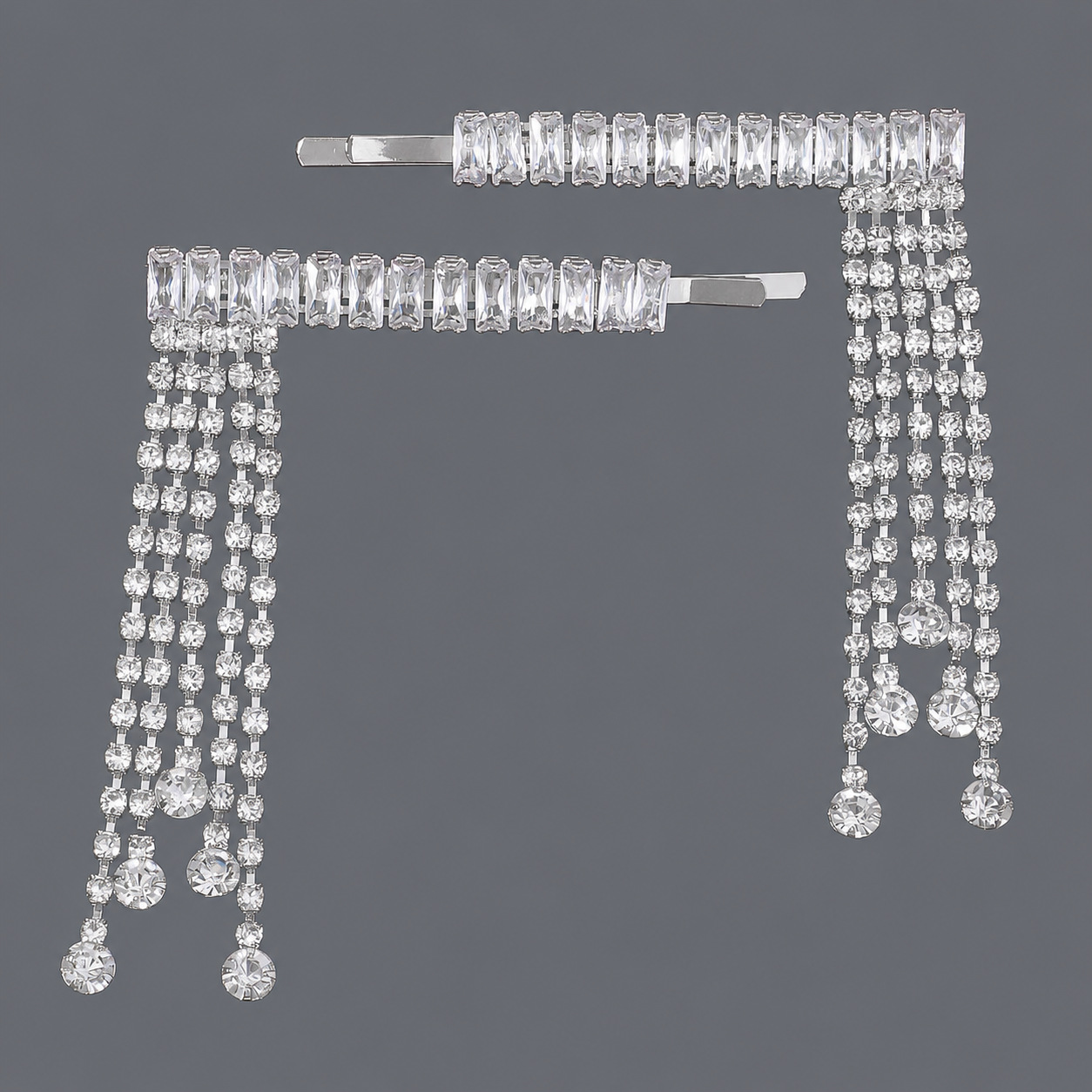 Horquilla de zirconio de lujo ligero europeo y americano con incrustaciones de diamantes, pinza de pelo de alta gama para mujer, suministro mayorista transfronterizo directo de fábrica.