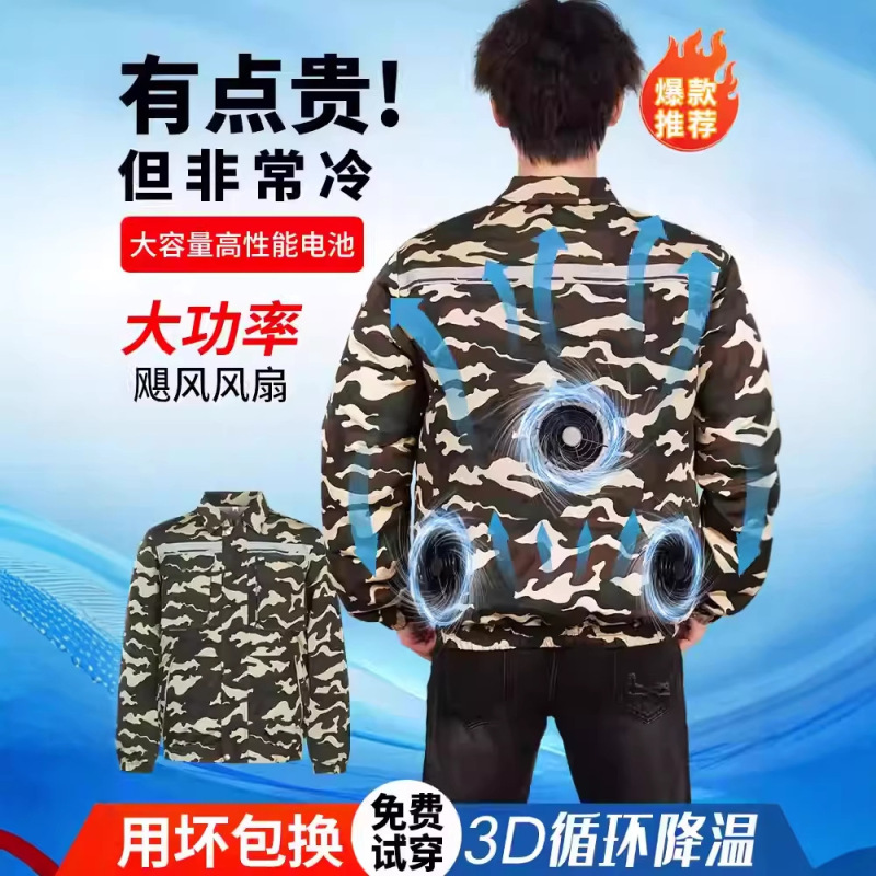 Heat-Resistant Cooling Air-Conditioning Clothing for Men, Outdoor Workwear for Construction Sites, Clothing with Electric Fans, Cooling Labor Protection Jackets for Women