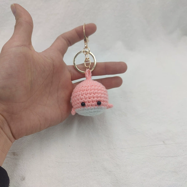Pink whale gold buckle