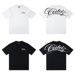 Corteizvibeイギリス式街頭ヒップホップ文字プリント半袖tシャツメンズ夏ファッションカジュアル上着
