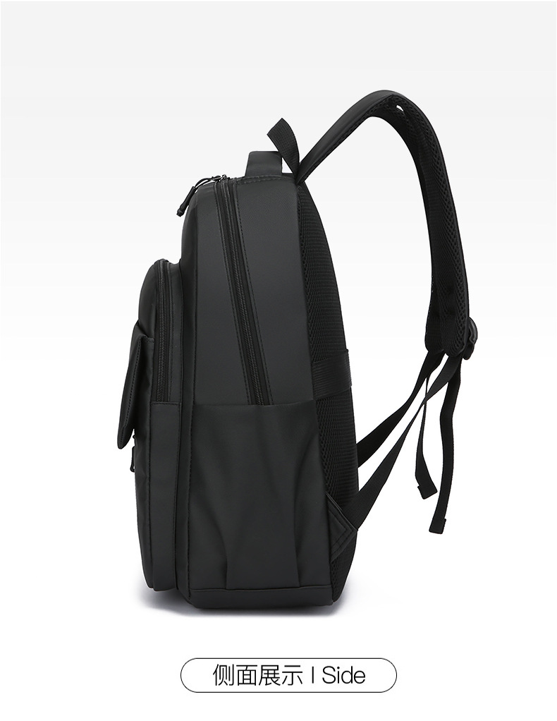 Wholesale of in-stock commuting and business backpacks for men, simple and large-capacity USB charging laptop bags, and student schoolbags undefined