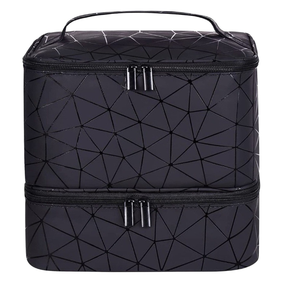 Bolso cosmético transfronterizo de gran capacidad Bolso femenino portátil de PVC de alta calidad Bolso de almacenamiento de esmalte de uñas Bolso de mano para uñas