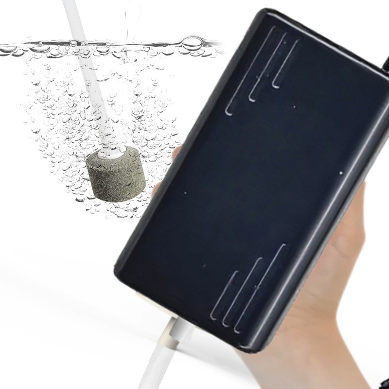 Портативный USB кислородный насос для аквариума с воздушным камнем