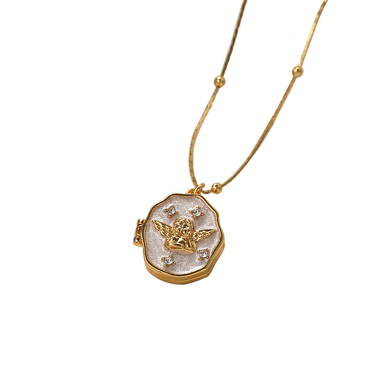 Personalized Electroplated Resin Chain Necklace Portable Box_voghion.com