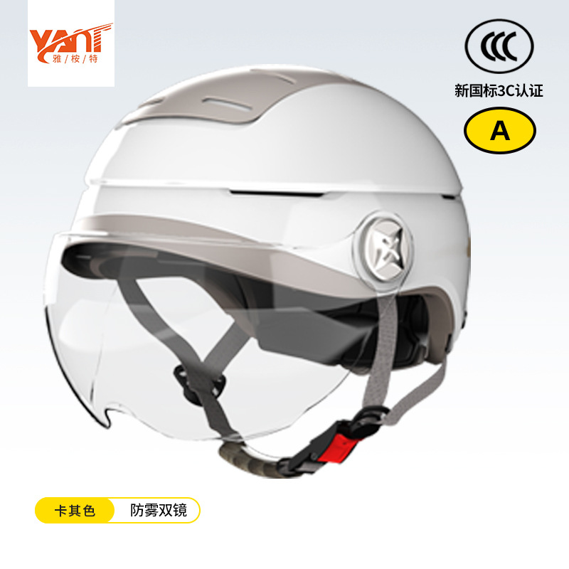 3C Certified New National Standard Electric Motorcycle Half Helmet for Men and Women, Sun Protection, Breathable, Four-Season Anti-Collision Helmet for Electric Vehicles