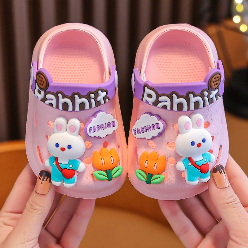 Детская обувь с закрытым носком, детские сандалии, летние медведи для девочек, верхняя одежда для мальчиков, нескользящая детская