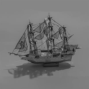 3D-пазл из металла «Летучий голландец» сборная модель