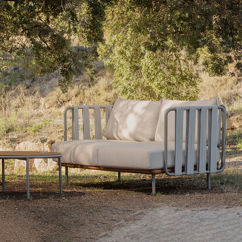 Sofá para exteriores, conjunto de ocio para patio y balcón, muebles de ratán creativos para jardín, villa o terraza, resistentes al sol y a la lluvia.