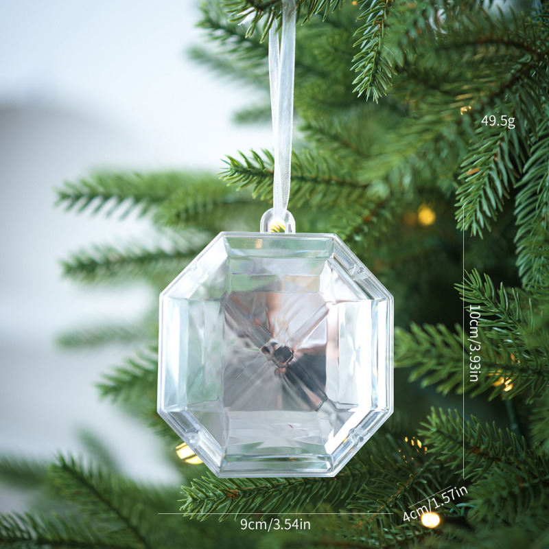 新しいクリスマスツリーペンダントカラフルな光沢のあるアクリルフェイクジェムストーンペンダントクリスマスとバレンタインデーの装飾クロスボーダー|undefined