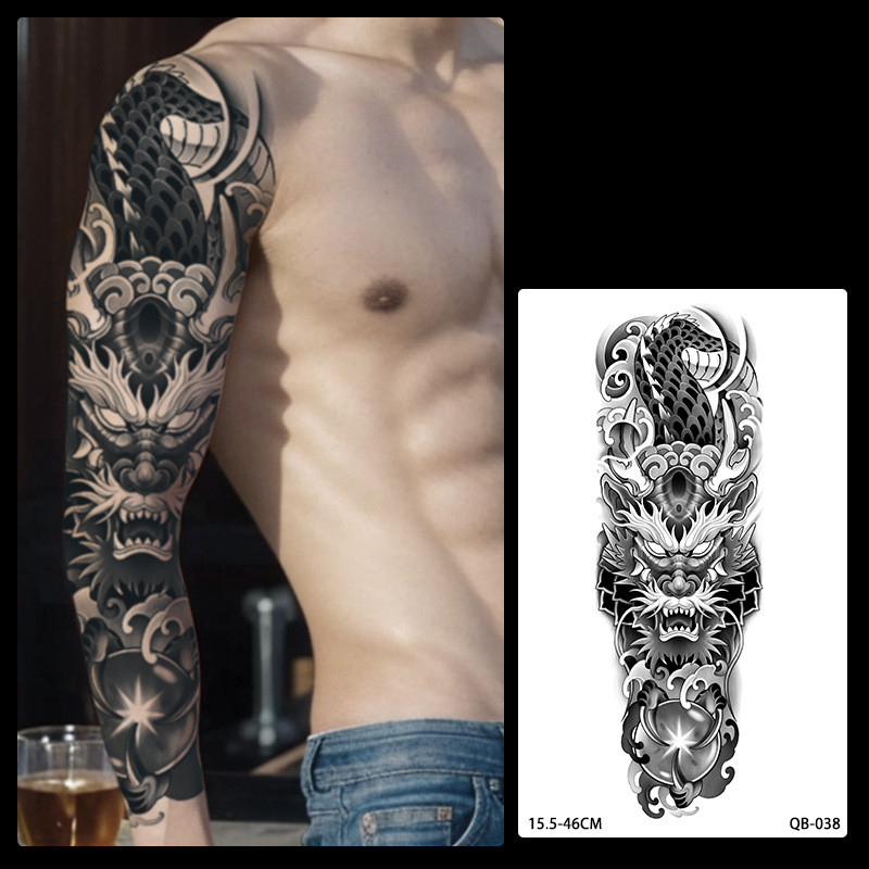 Brazo de flor de brazo completo Parche de tatuaje a base de hierbas Hombres y mujeres Jugo de larga duración impermeable Sentido avanzado no reflectante Nuevo estilo 2025