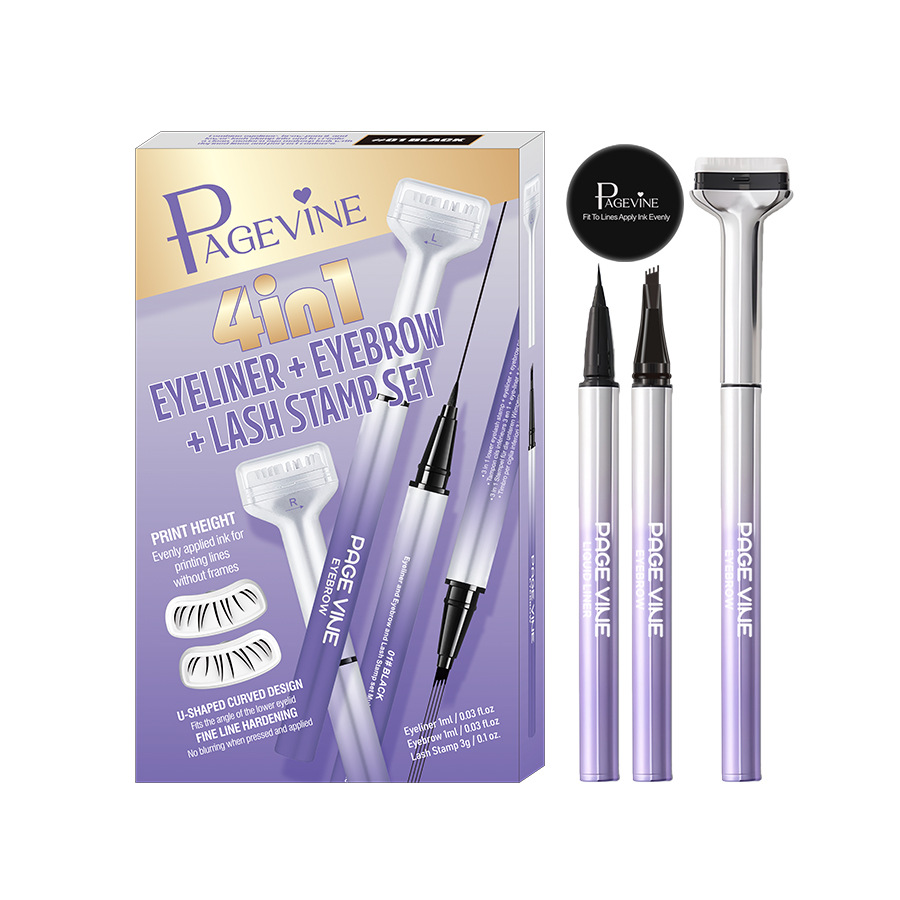 Cross-border PAGE VINE eyelash seal eyeliner 3 - in - 1 eyelash lineer duradero sin deslizamiento