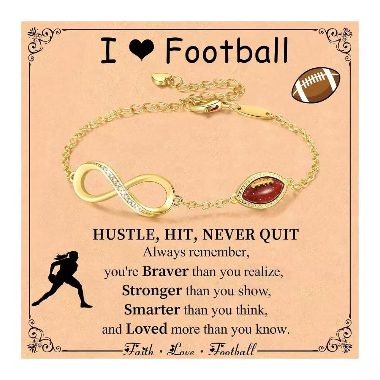 亚马逊世界杯跨境无限手链18k金棒球足球网球运动配饰 珠宝礼物