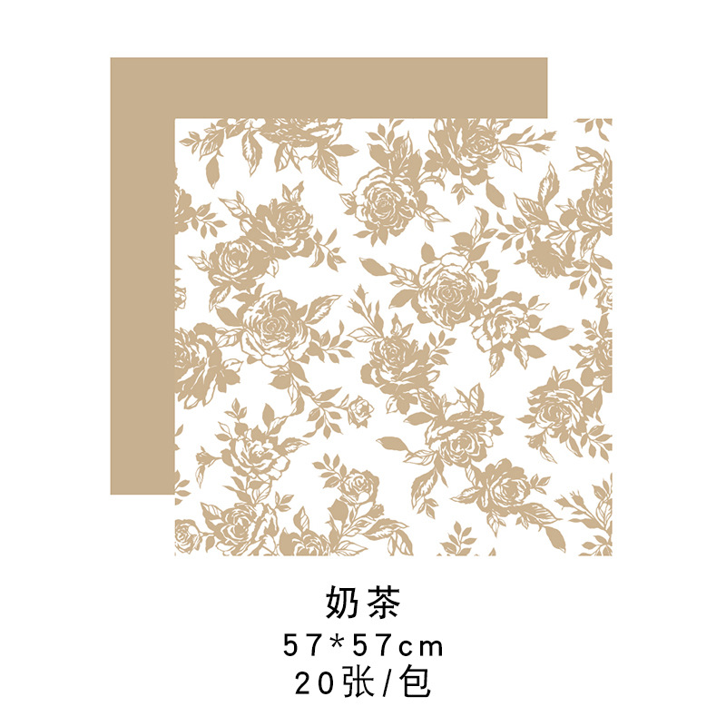 Huaxi Qixi historia del día de San Valentín rosa impresa película impermeable red papel de embalaje de flores ramo de flores papel de embalaje floral