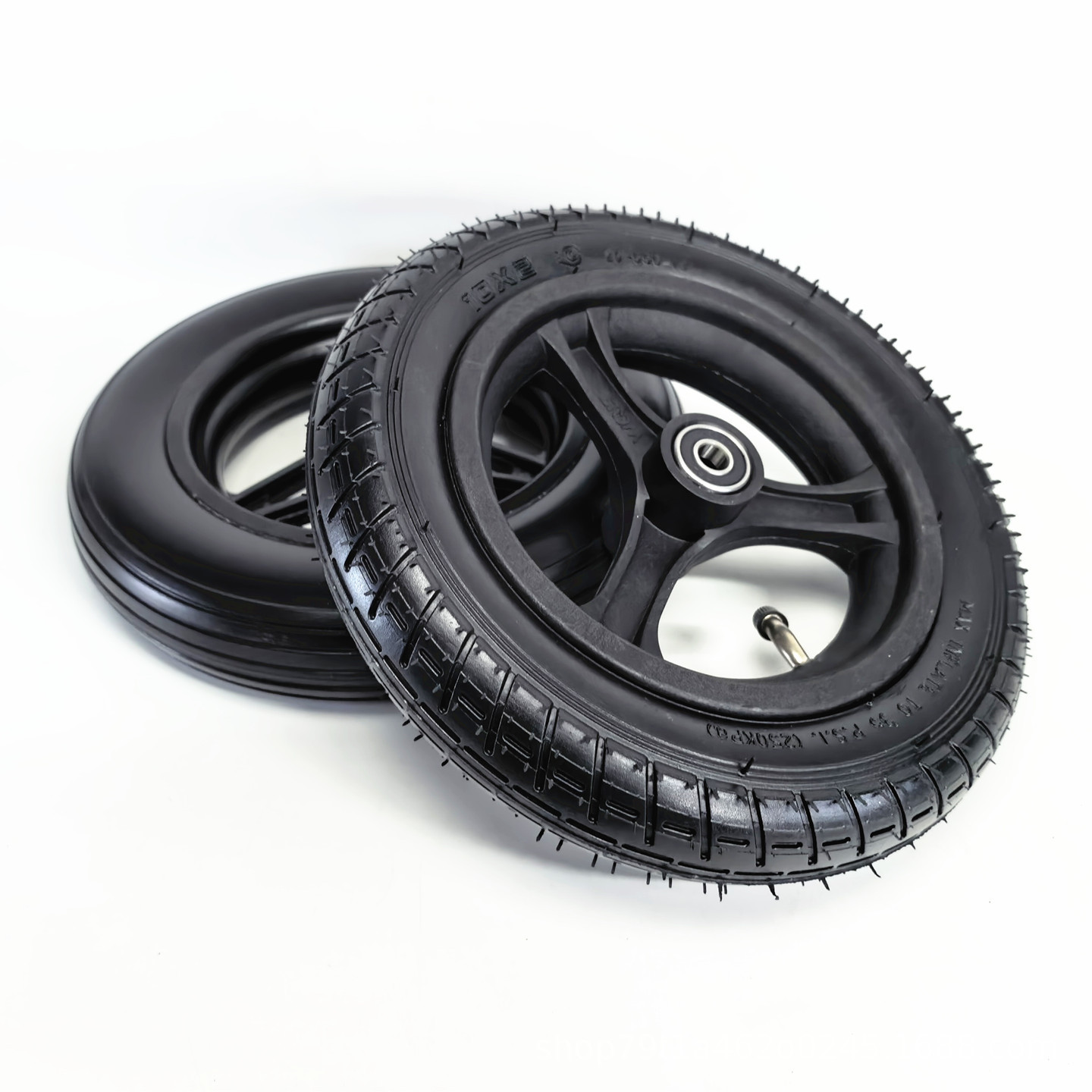 10inch Baby stroller, hand-pulled shopping cart, electric wheelchair pneumatic tire wheel assembly 10x2.0 inner and outer tire complete wheel
