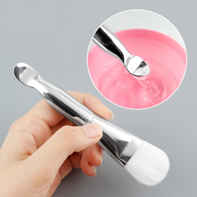 Cepillo de máscara de silicona de doble cabeza con cepillo de maquillaje multifuncional herramienta de maquillaje